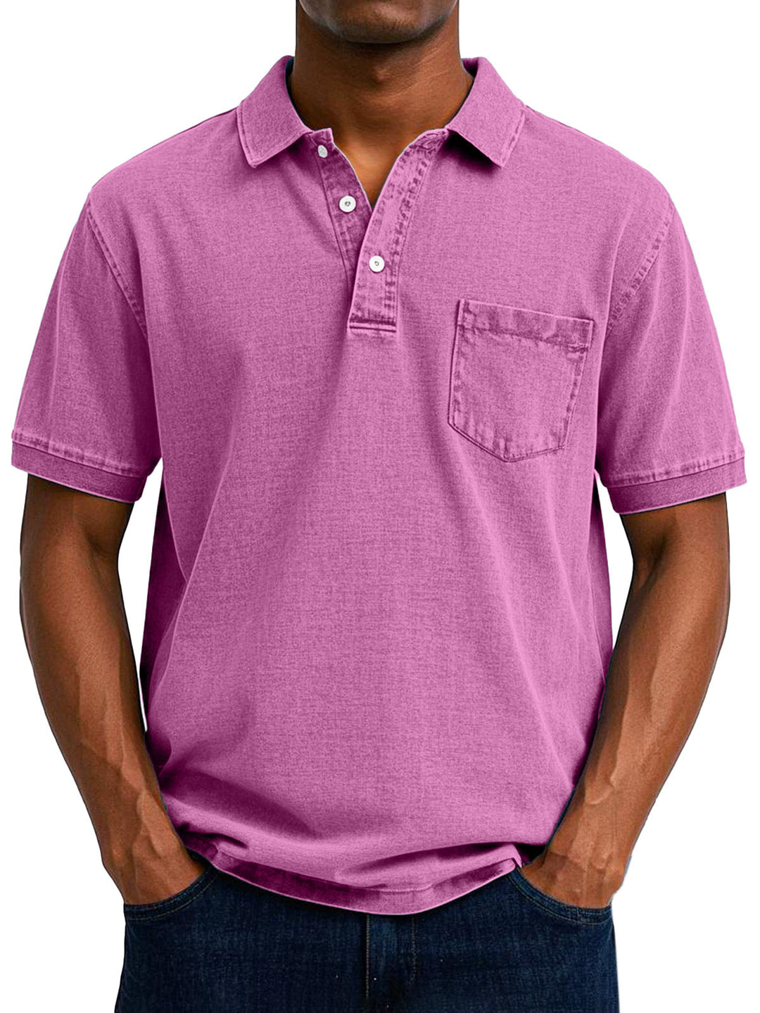 Camisa Polo Jeans com Bolso