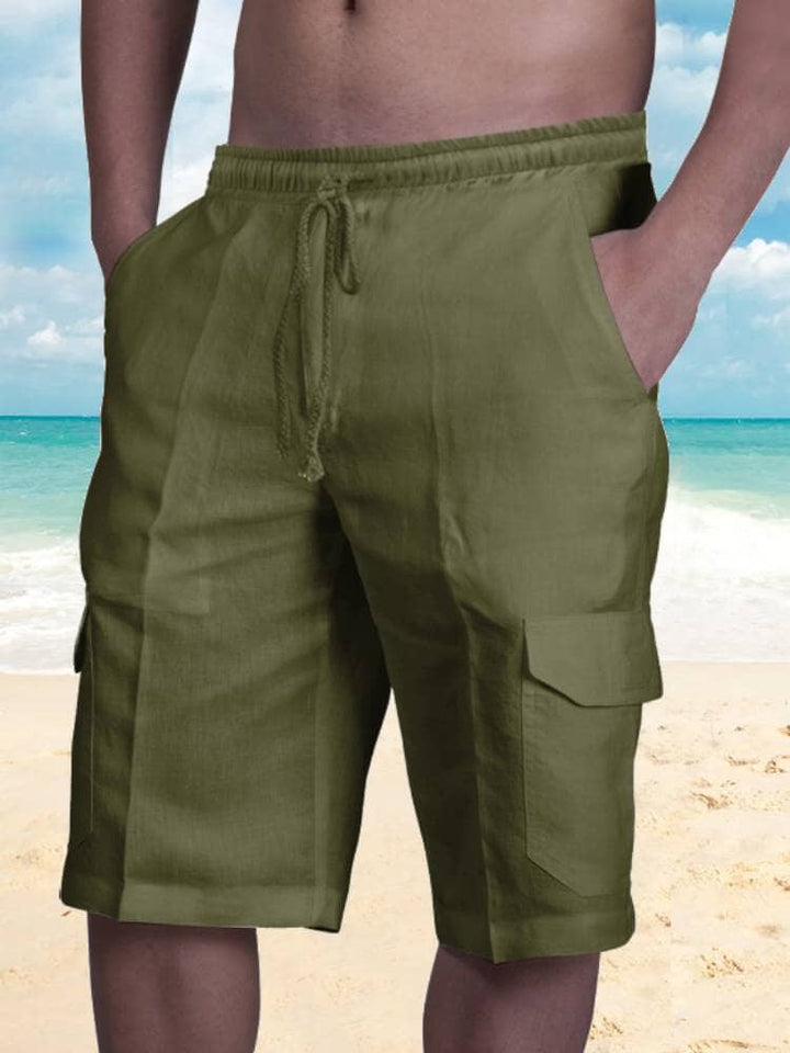 Bermuda Masculina Linho Natural