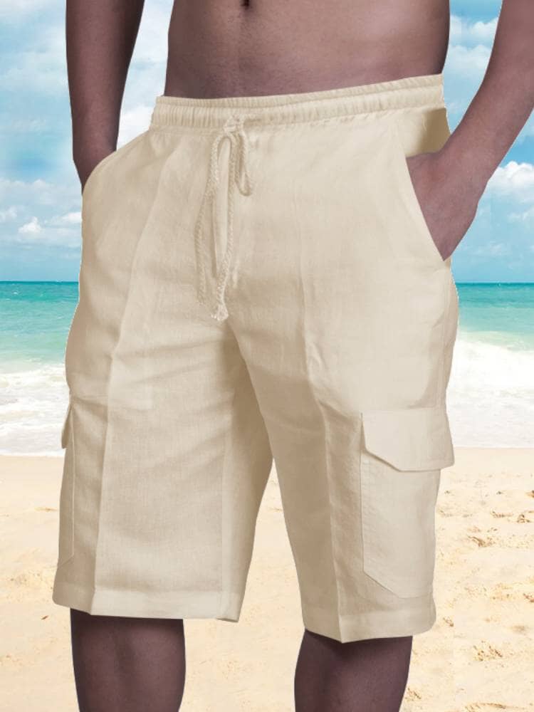 Bermuda Masculina Linho Natural