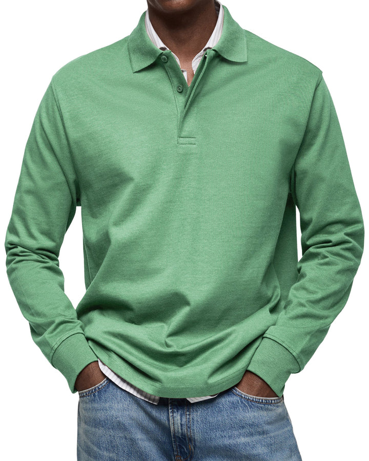 Camisa Polo Manga Longa Moletinho
