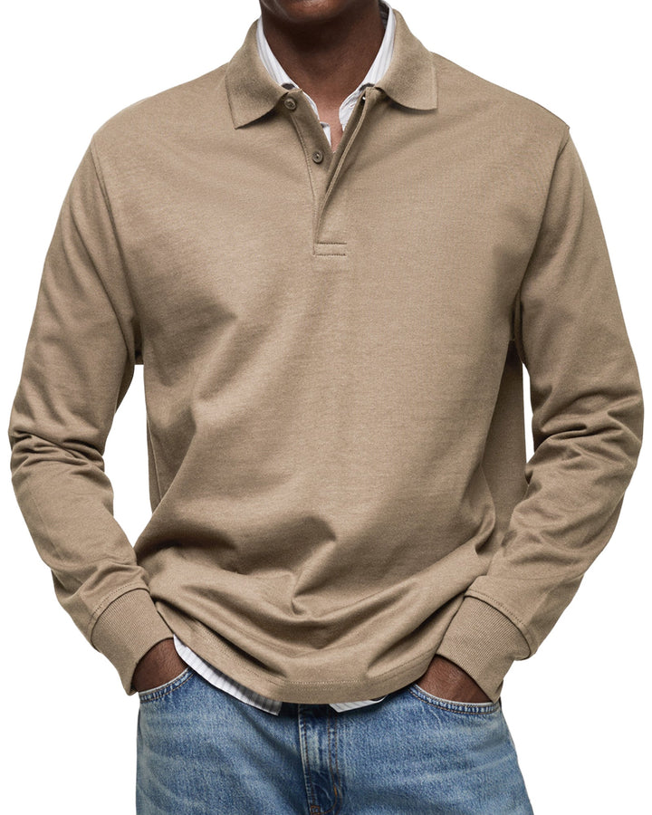 Camisa Polo Manga Longa Moletinho