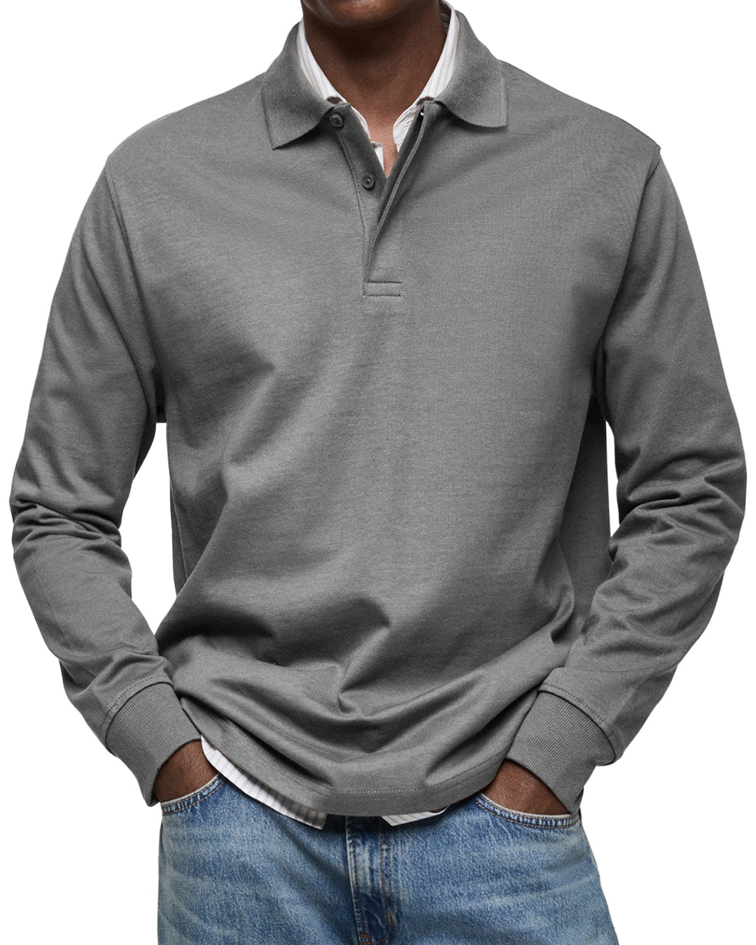 Camisa Polo Manga Longa Moletinho
