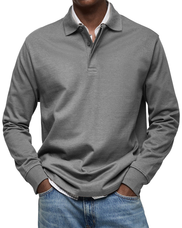 Camisa Polo Manga Longa Moletinho