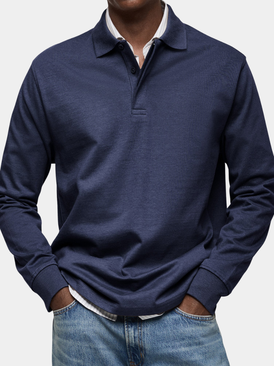 Camisa Polo Manga Longa Moletinho