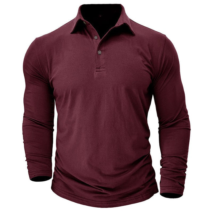 Polo Manga Longa Slim Fit Ajustada