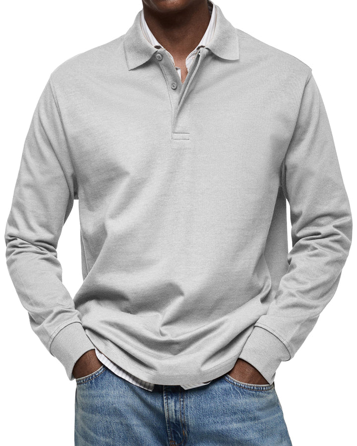 Camisa Polo Manga Longa Moletinho