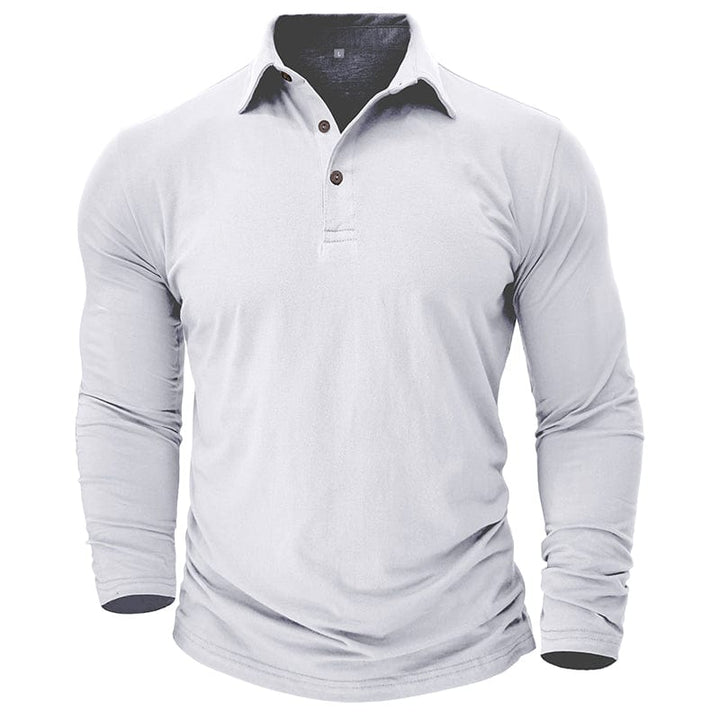Polo Manga Longa Slim Fit Ajustada