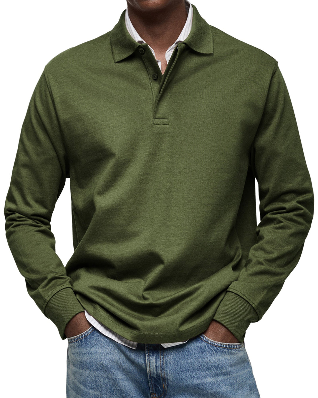 Camisa Polo Manga Longa Moletinho