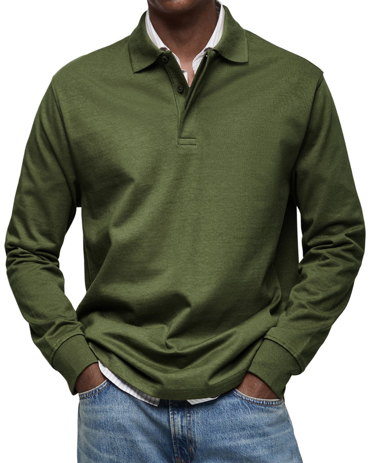 Camisa Polo Manga Longa Moletinho
