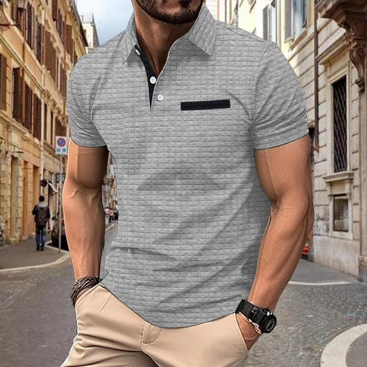 Polo Masculina Efeito Matelassê