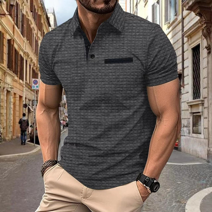 Polo Masculina Efeito Matelassê