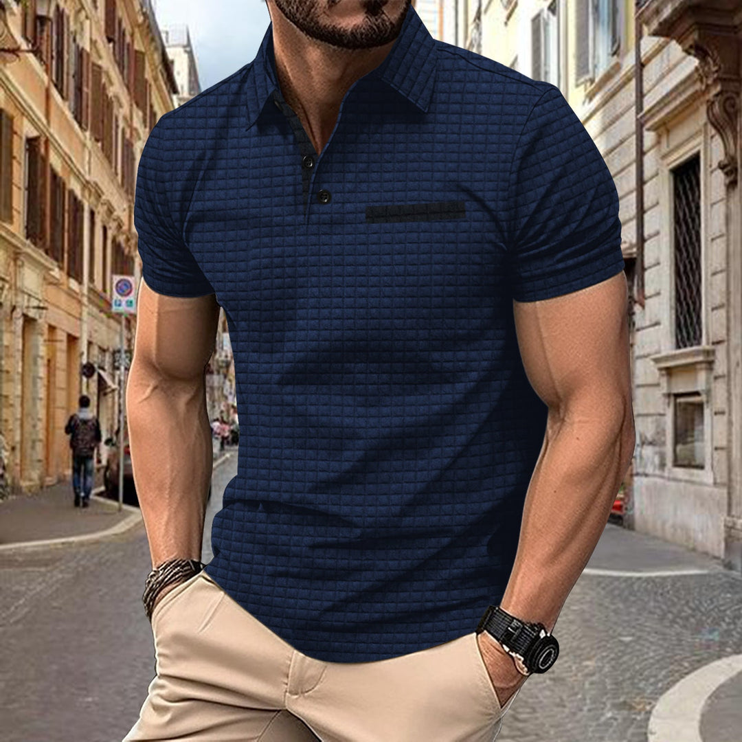 Polo Masculina Efeito Matelassê