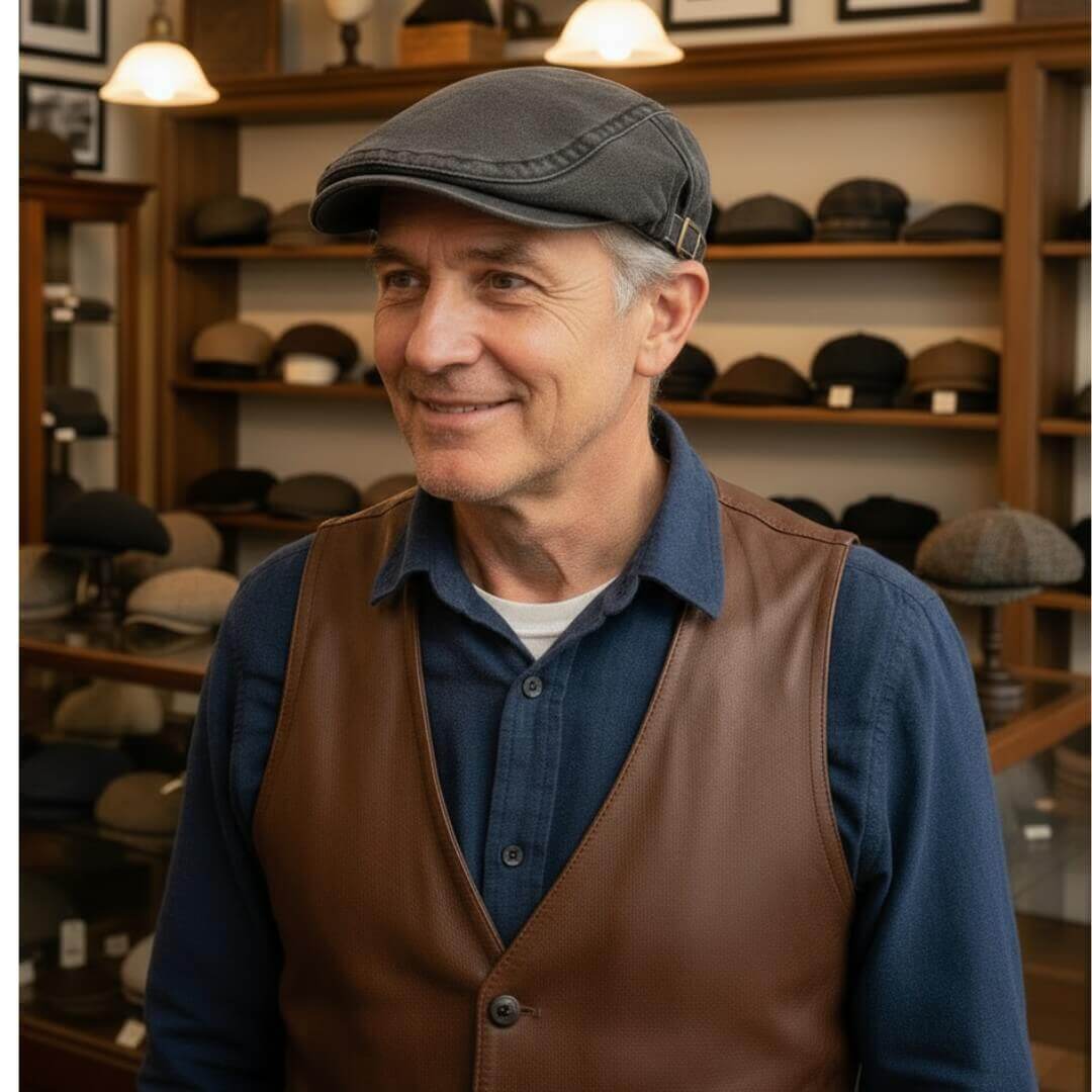 Flat Cap Denim Vintage