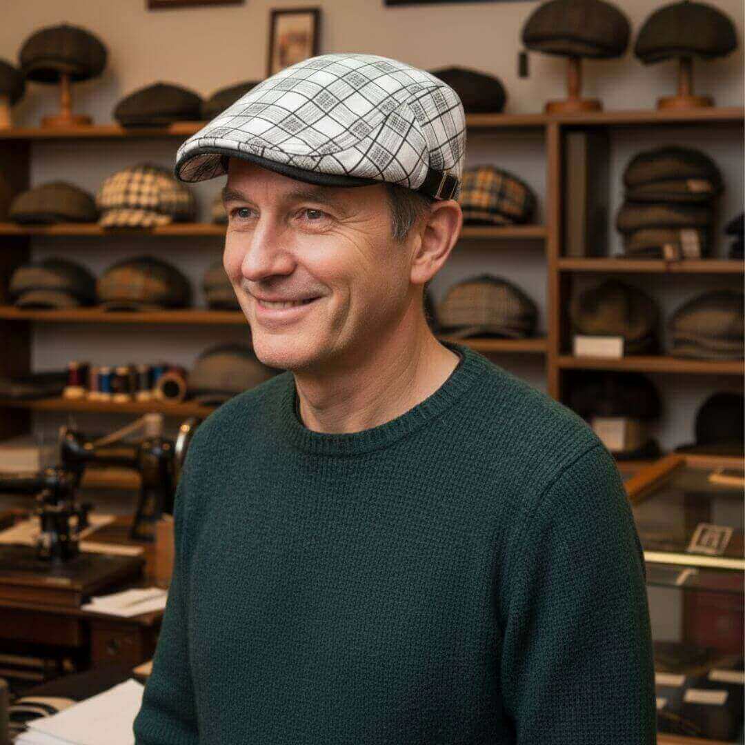 Flat Cap Estampa Xadrez