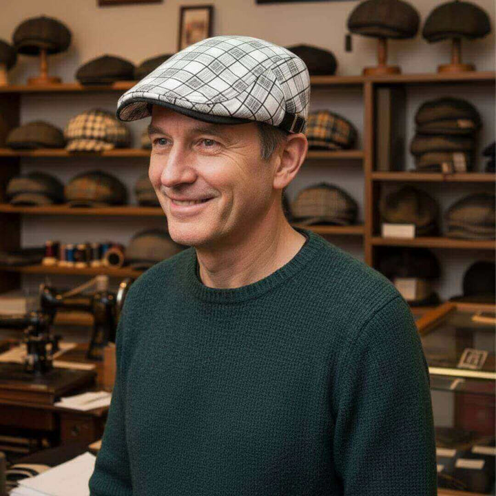 Flat Cap Estampa Xadrez