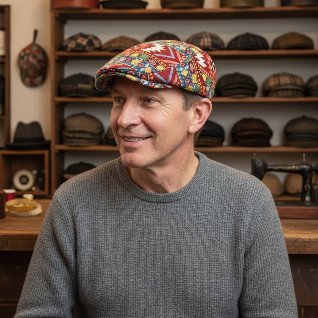 Flat Cap Desenhos Geométricos