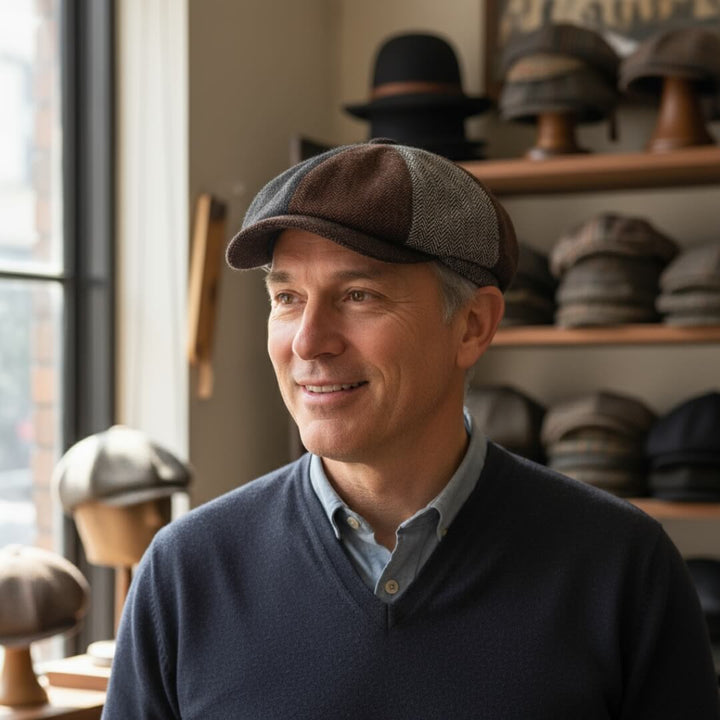 Flat Cap Patchwork Premium