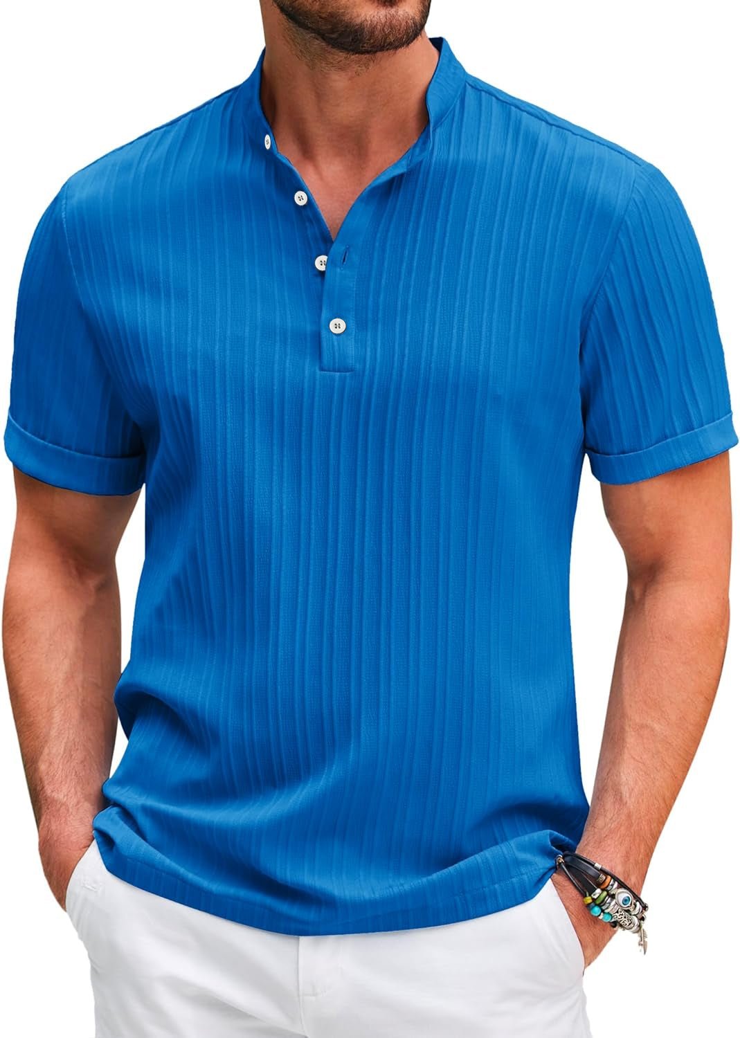 Camisa Polo Plissada