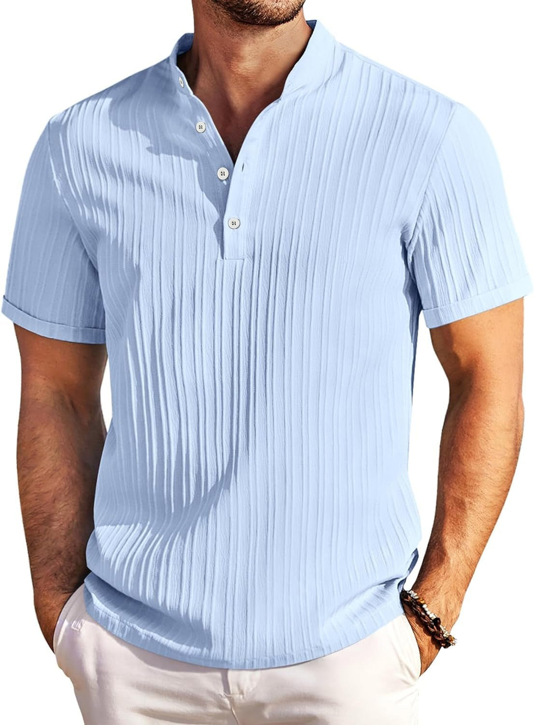 Camisa Polo Plissada