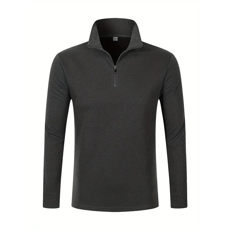 Camisa Polo Manga Longa com Zíper