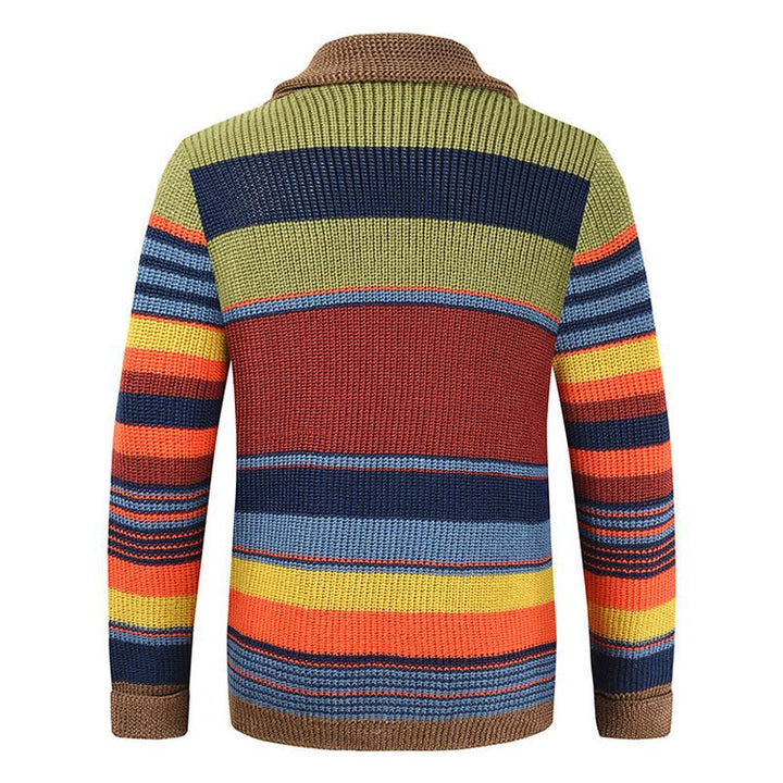 Cardigan Retrô Listras Coloridas