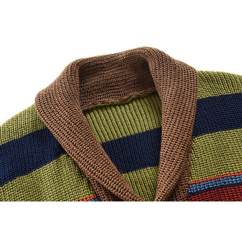 Cardigan Retrô Listras Coloridas