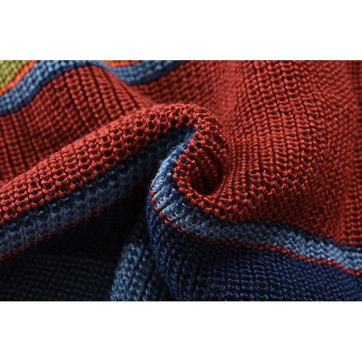 Cardigan Retrô Listras Coloridas