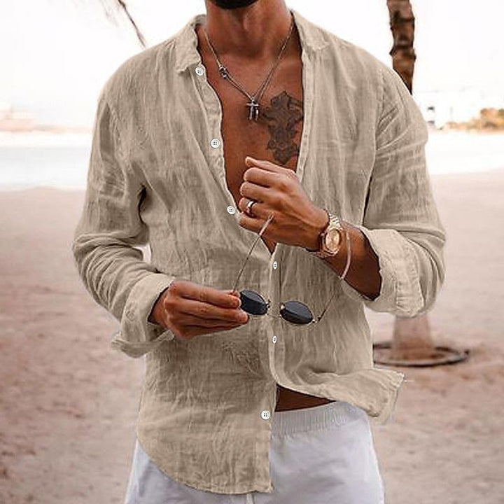 Camisa Masculina Linho Manga Longa